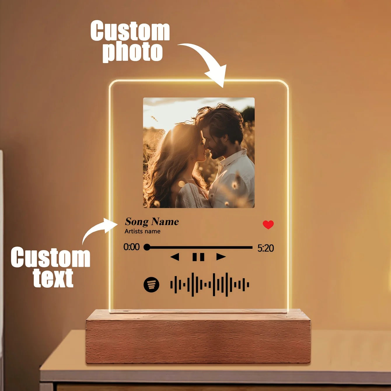 Spotify Custom Plaque with LEDs